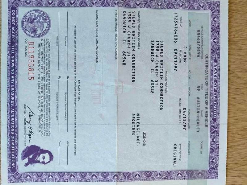 Brugt Austin Healey 100/6 1959 Cabriolet