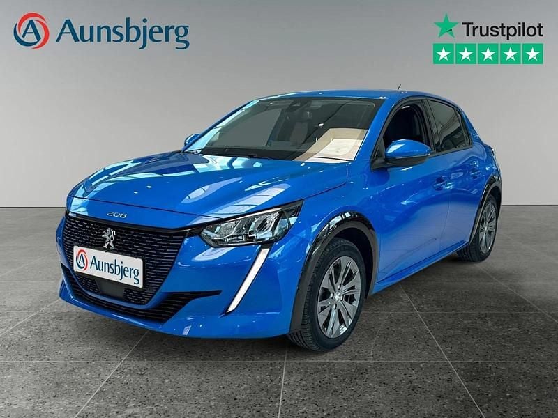 Blå met. Brugt 2021 Peugeot e-208 Allure Hatchback | 112.500 kr. (Fair pris) - Billede 1/4