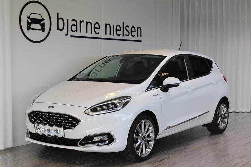 Hvid Brugt 2018 Ford Fiesta Vignale Hatchback | 99.900 kr. (Fair pris) - Billede 1/4