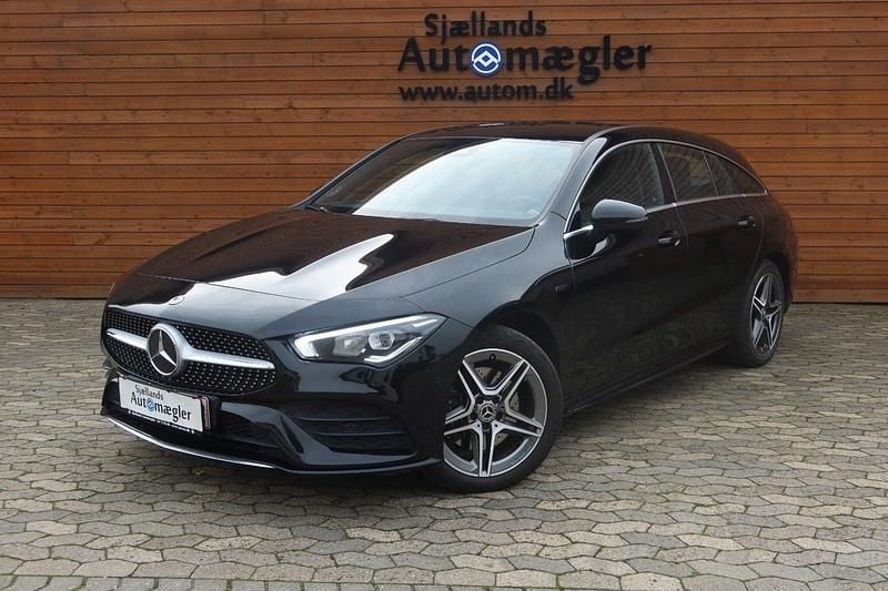 Sort Brugt 2021 Mercedes CLA250e Shooting Brake AMG line Stationcar | 315.000 kr. - Billede 1/4
