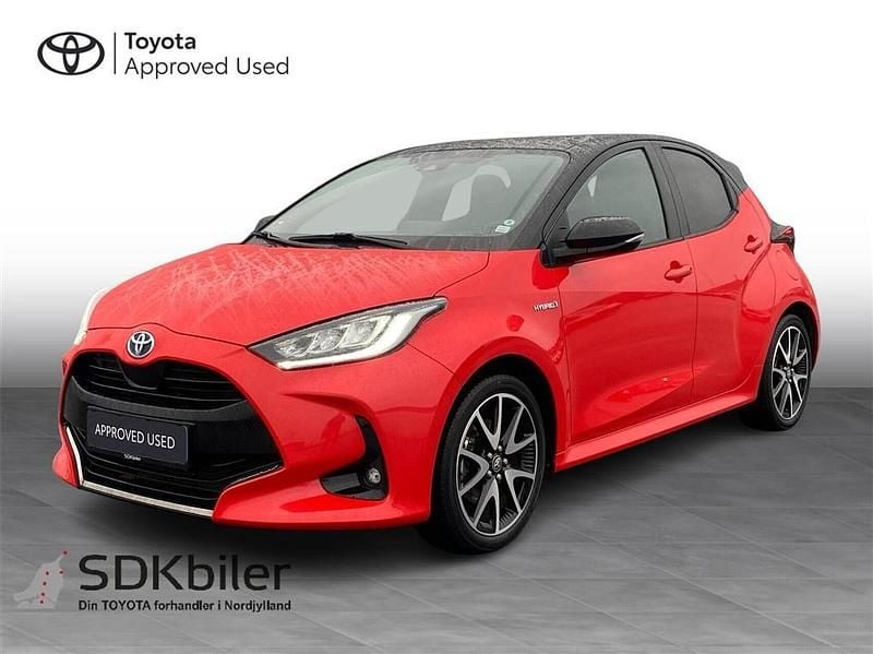 Rød Brugt 2021 Toyota Yaris Hybrid Edition Hatchback | 189.900 kr. (Lidt for dyr) - Billede 1/3