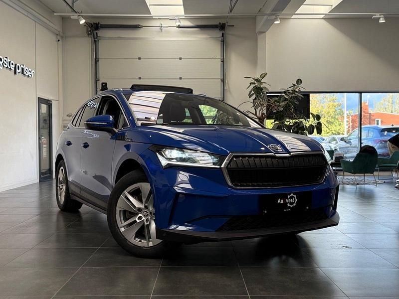 Blåmetal Brugt 2022 Skoda Enyaq iV Loft SUV | 273.799 kr. (Fair pris) - Billede 1/4