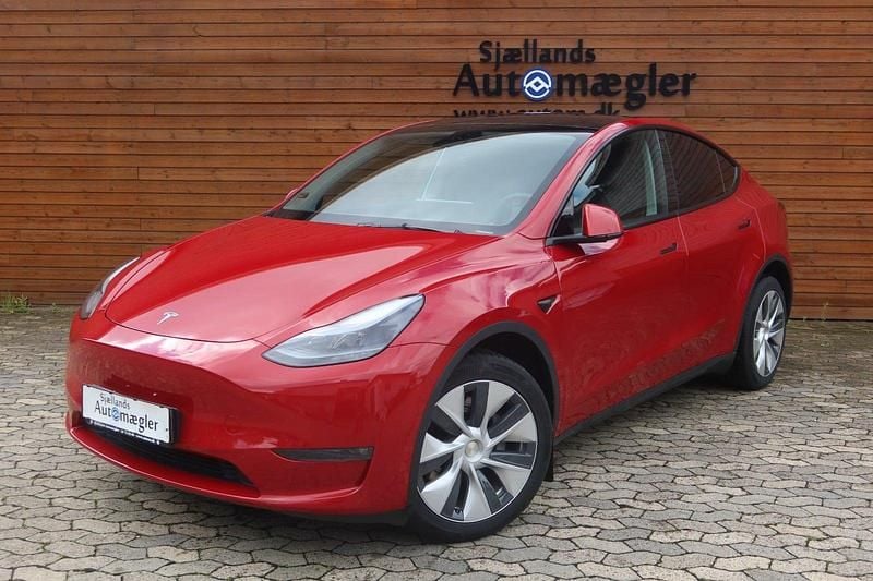 Rød Brugt 2022 Tesla Model Y Long Range SUV | 250.000 kr. (God pris) - Billede 1/4
