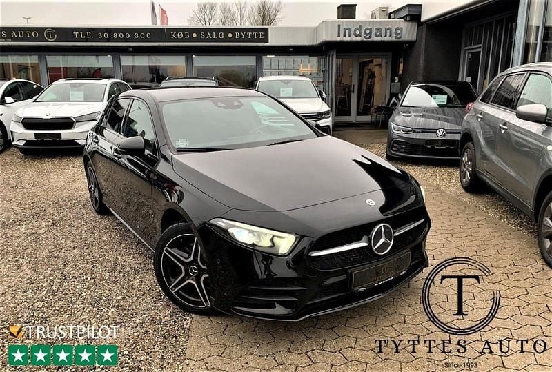 Brugt Mercedes A250 AMG line 218 HK (160 kW) 2020 Sort Hatchback
