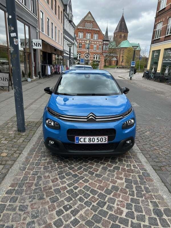 Blåmetal Brugt 2019 Citroën C3 PureTech Hatchback | 69.900 kr. (God pris) - Billede 1/3
