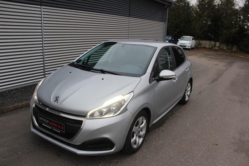 Sølvmetal Brugt 2017 Peugeot 208 Active Hatchback | 49.990 kr. (God pris) - Billede 1/4