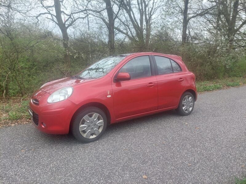 Farve: bordeauxmetal Brugt 2012 Nissan Micra Tekna Hatchback | 36.900 kr. (Fair pris) - Billede 1/4