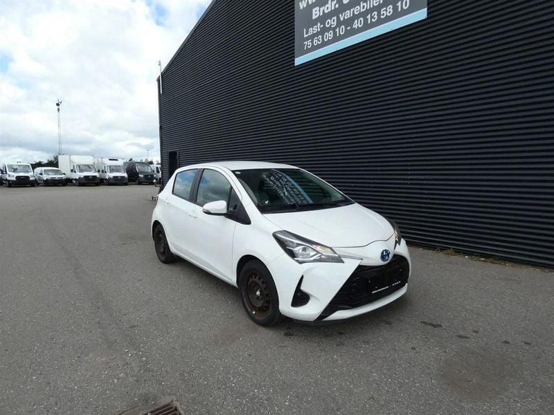 Hvid Brugt 2019 Toyota Yaris Hybrid H2 Hatchback | 65.000 kr. - Billede 1/4