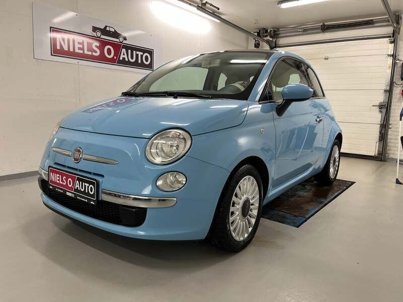 Lysblå Brugt 2010 Fiat 500 Lounge | 49.800 kr. (Dyr) - Billede 1/4
