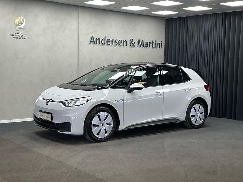 Glacierwhitemetallic Brugt 2021 VW ID.3 Pro Hatchback | 153.900 kr. (God pris) - Billede 1/4