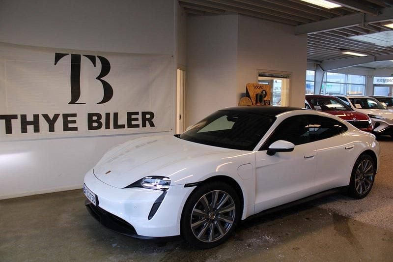 Hvid Brugt 2021 Porsche Taycan Performance Package Sedan | 559.900 kr. (Fair pris) - Billede 1/4