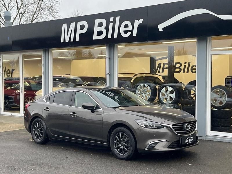 Beigemetal Brugt 2015 Mazda 6 Optimum Sedan | 59.900 kr. (God pris) - Billede 1/4