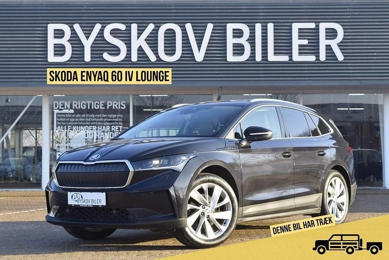 Sortmetal Brugt 2021 Skoda Enyaq iV Lounge SUV | 199.995 kr. (Fair pris) - Billede 1/4