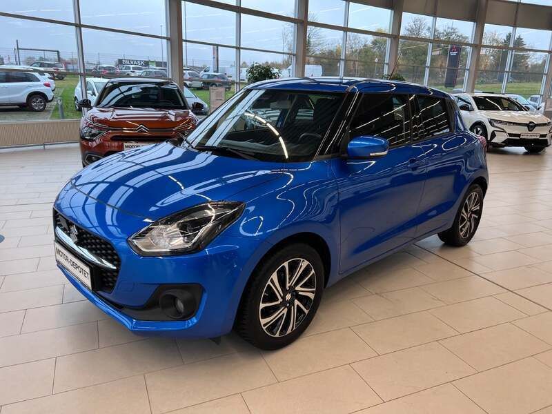 Blåmetal Brugt 2022 Suzuki Swift Exclusive Hatchback | 144.700 kr. (Fair pris) - Billede 1/4