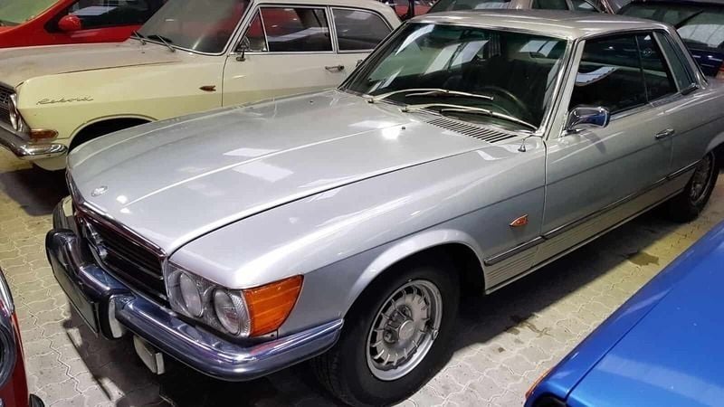 Sølv Brugt 1973 Mercedes SLC450 | 119.900 kr. - Billede 1/4