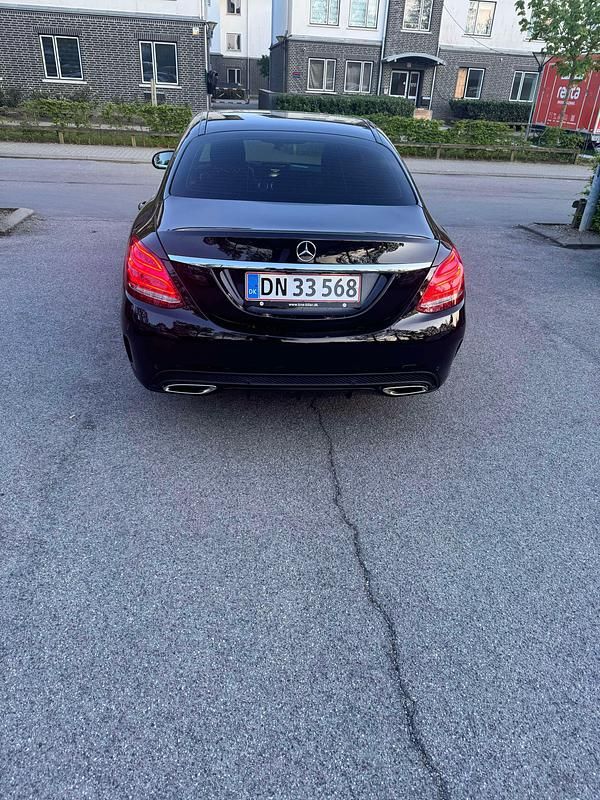 Brugt Mercedes C200 AMG line 184 HK (135 kW) 2014 metal sort Sedan