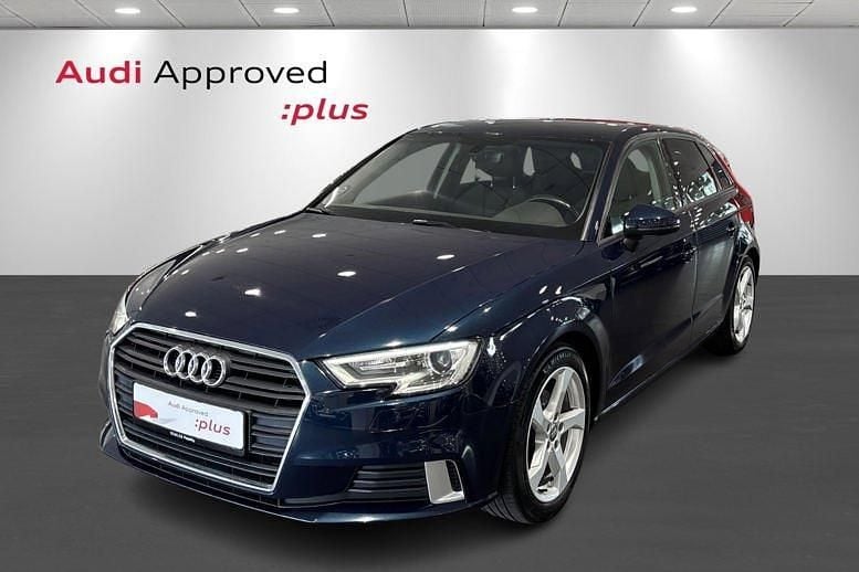 Blåmetal Brugt 2018 Audi A3 Sportback Sport Hatchback | 189.900 kr. (Fair pris) - Billede 1/4