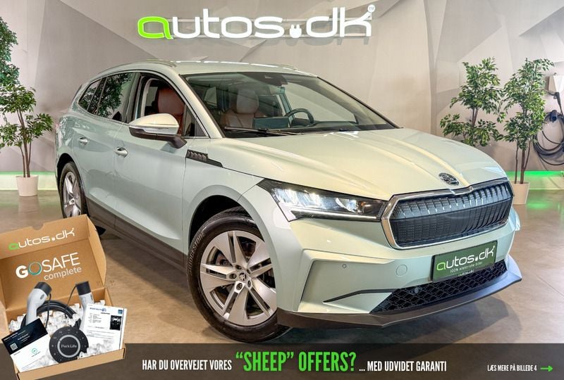 Lysgrønmetal Brugt 2022 Skoda Enyaq iV ecoSuite SUV | 249.000 kr. (God pris) - Billede 1/3