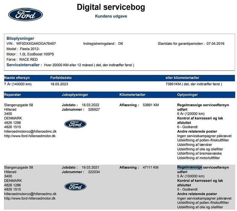 Brugt Ford Fiesta Trend 100 HK (73 kW) 2016 Rød Hatchback
