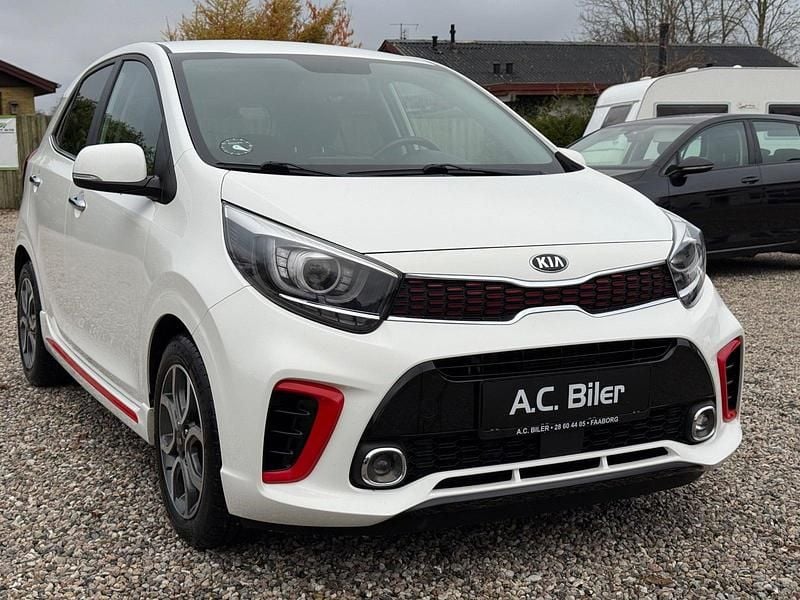 Hvid Brugt 2019 Kia Picanto GT-Line Hatchback | 84.900 kr. (God pris) - Billede 1/4