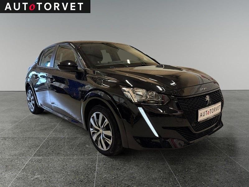 Brugt Peugeot e-208 Active 100 kW (136 HK) 2022 Sort Hatchback