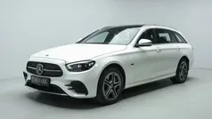 Hvid Brugt 2021 Mercedes E300 AMG line Stationcar | 4.875 kr.