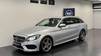 Brugt Mercedes C220 AMG line 170 HK (125 kW) 2018 Sølvmetal Stationcar