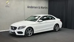 Hvid Brugt 2017 Mercedes C220 AMG line Sedan | 204.900 kr. (Super pris)