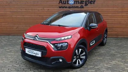 Rød Brugt 2021 Citroën C3 PureTech Hatchback | 100.000 kr. (Fair pris)