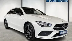 Hvid Brugt 2020 Mercedes CLA250e Shooting Brake AMG line Stationcar | 319.900 kr.
