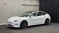 Hvid Brugt 2020 Tesla Model 3 Performance Sedan | 198.900 kr. (Fair pris)