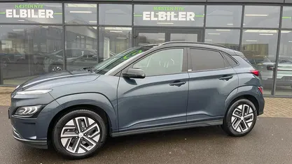 Brugt Hyundai Kona Trend 150 kW (204 HK) 2021 Blågrøn metal/sort tag SUV