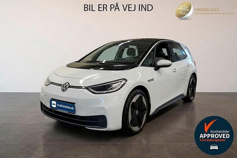 Hvid Brugt 2021 VW ID.3 Pro Performance Hatchback | 122.500 kr. (God pris) - Billede 1/4