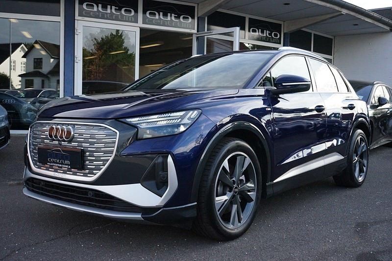 Blåmetal Brugt 2024 Audi Q4 e-tron S-Line SUV | 369.900 kr. (God pris) - Billede 1/4