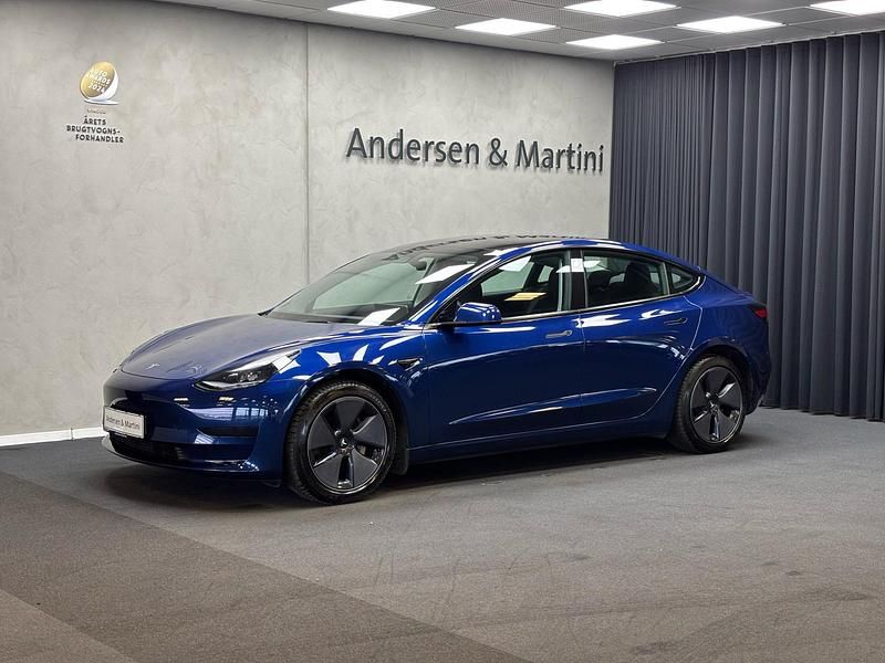 Blå Brugt 2022 Tesla Model 3 Sedan | 219.900 kr. (Lidt for dyr) - Billede 1/4