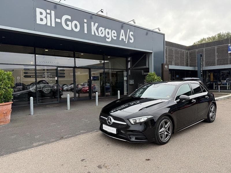 Brugt Mercedes A200 AMG line 163 HK (119 kW) 2019 Sort Hatchback