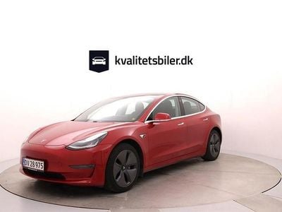Rød Brugt 2020 Tesla Model 3 Long Range AWD Sedan | 214.900 kr. (Lidt for dyr)