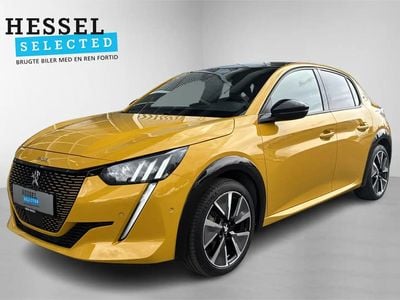 Gul Brugt 2022 Peugeot e-208 GT Hatchback | 142.900 kr. (God pris)