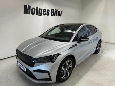 Sølvmetal Brugt 2024 Skoda Enyaq iV SportLine SUV | 369.900 kr. (Lidt for dyr)