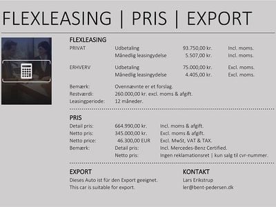 Hightech sølv metallak Brugt 2024 Mercedes E300 Avantgarde Stationcar | 345.000 kr.