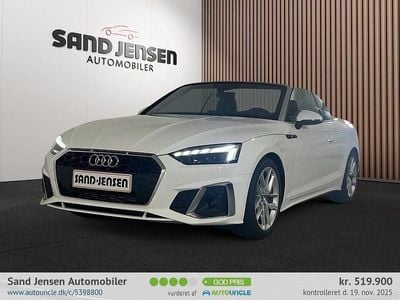 Hvid Brugt 2021 Audi A5 Cabriolet S-line plus Cabriolet | 519.900 kr. (God pris)