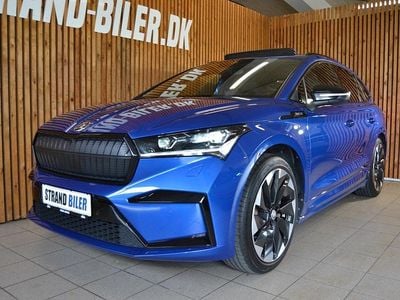 Blåmetal Brugt 2022 Skoda Enyaq iV SportLine SUV | 294.800 kr. (Lidt for dyr)