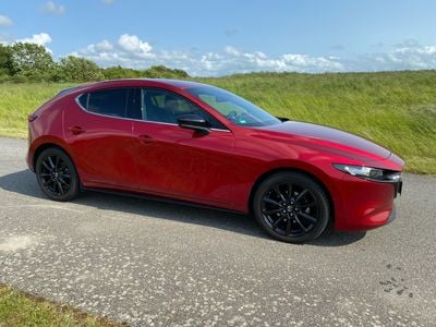 Soul Crystal Red Brugt 2024 Mazda 3 Homura-Line Hatchback | 273.500 kr. (Fair pris)