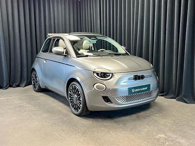 Grigio mineral grey metallic Brugt 2023 Fiat 500e La Prima Cabriolet | 199.900 kr. (Lidt for dyr)