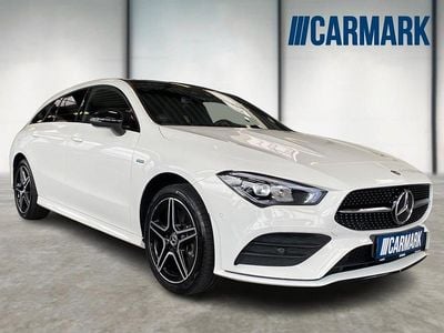 Hvid Brugt 2020 Mercedes CLA250e Shooting Brake AMG line Stationcar | 319.900 kr.