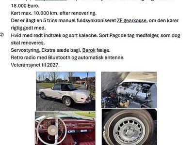 Brugt 1967 Mercedes 230 Cabriolet | 495.000 kr.