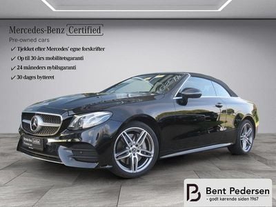 Obsidiansort metallic Brugt 2020 Mercedes E450 AMG line Cabriolet | 924.990 kr.