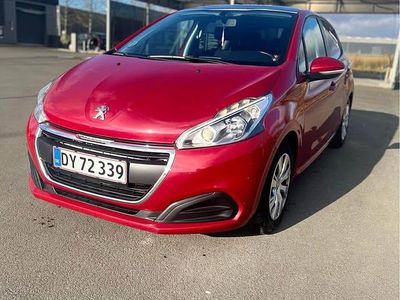 Brugt Peugeot 208 Allure Sky 100 HK (73 kW) 2016 Rød Hatchback