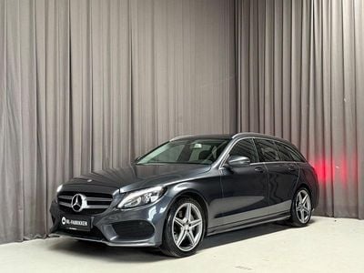 Sølvmetal Brugt 2015 Mercedes C200 AMG line Stationcar | 179.900 kr.