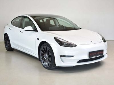 Hvid Brugt 2021 Tesla Model 3 Performance Sedan | 214.900 kr. (God pris)